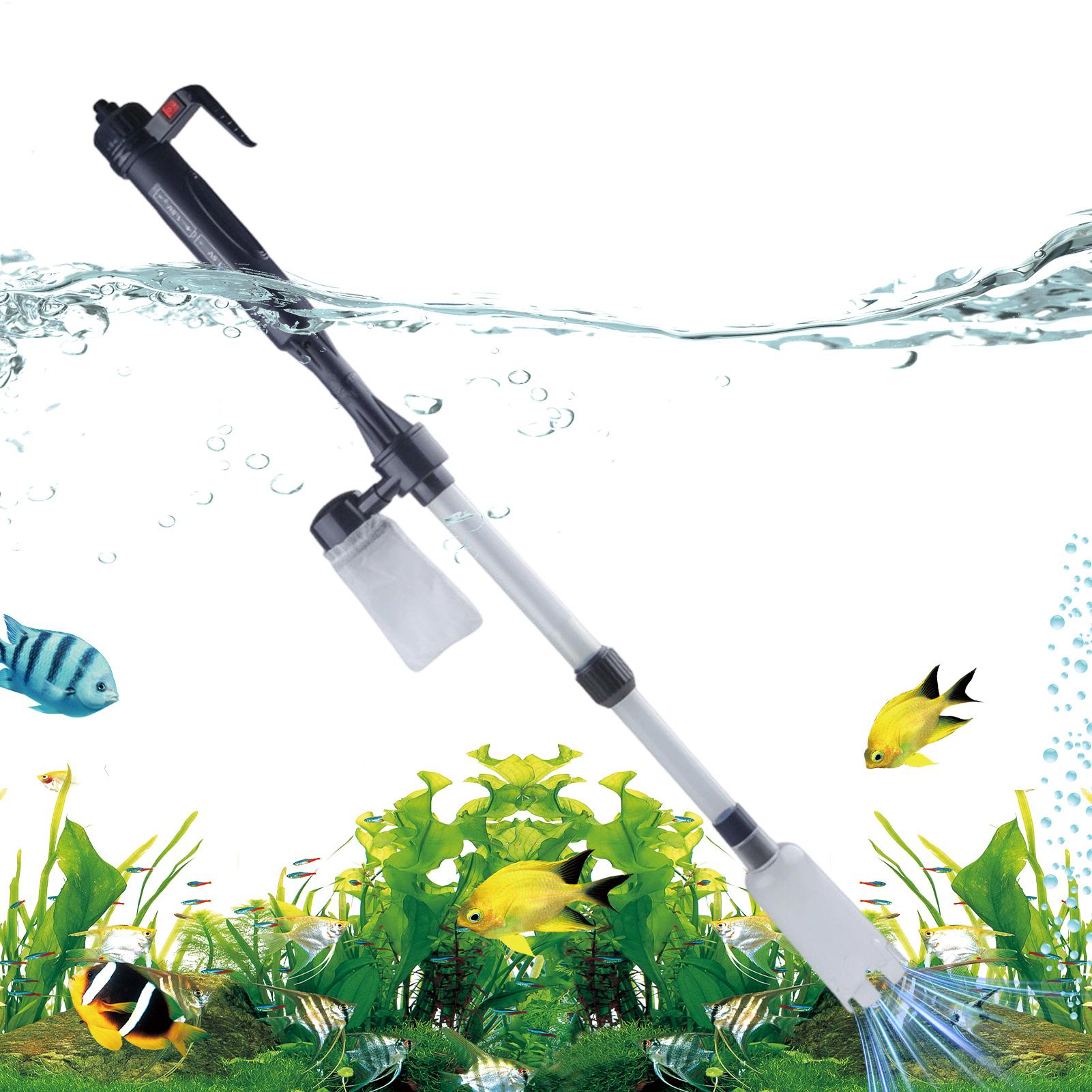 Marine Aquarium Reactors - Aquariumstofzuiger, verstelbaar, telescopisch, USB-aangedreven, draagbaar aquariumwaterverversingssysteem,