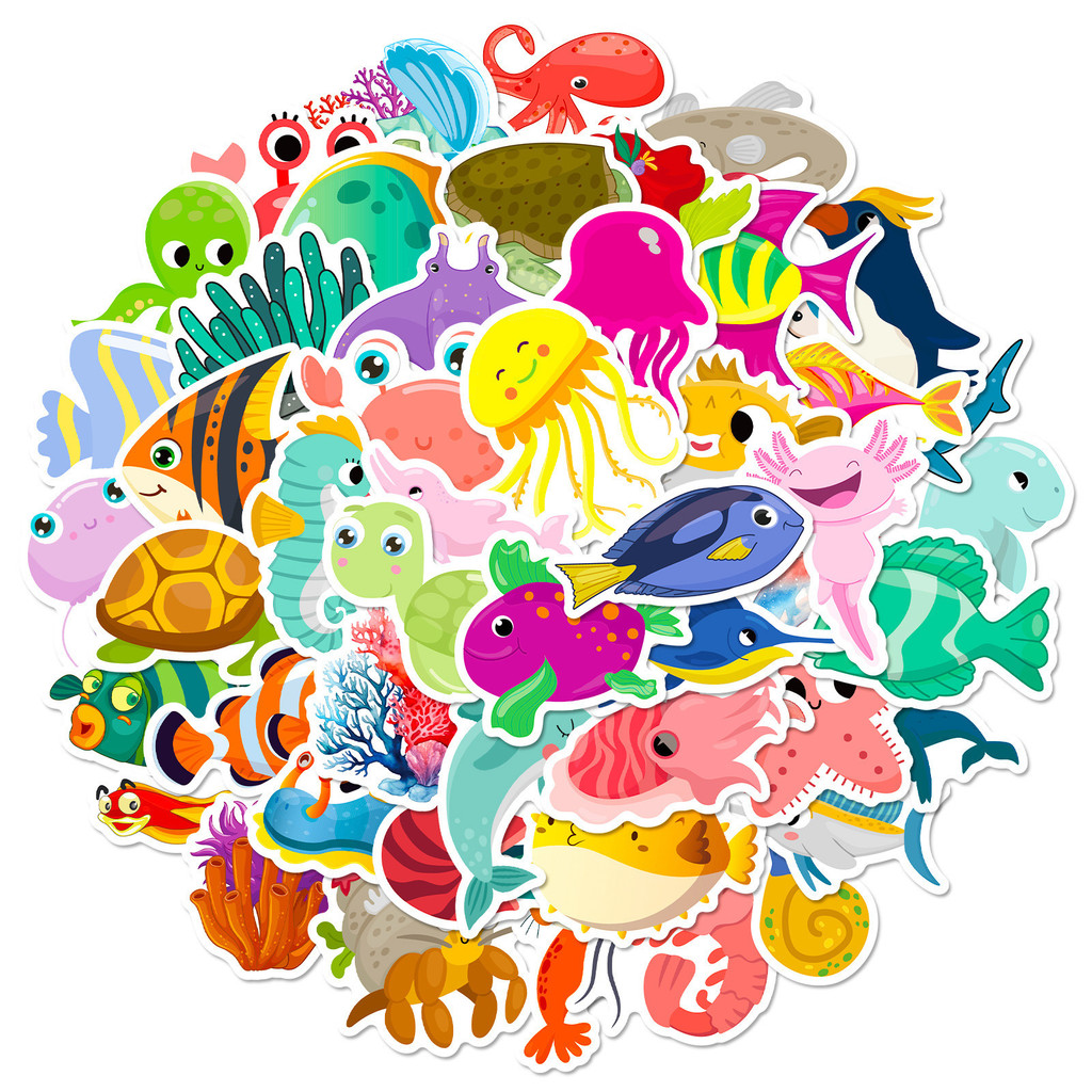 50 stuks zeeleven stickers dol - Marine Aquarium & Regional Centre Photos recensie en prijs