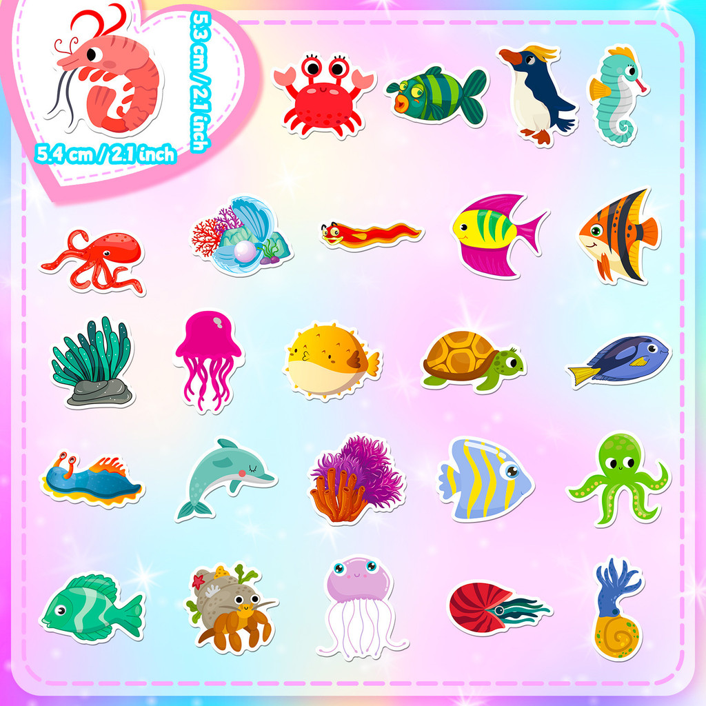 50 stuks zeeleven stickers dol - Marine Aquarium & Regional Centre Photos recensie en prijs